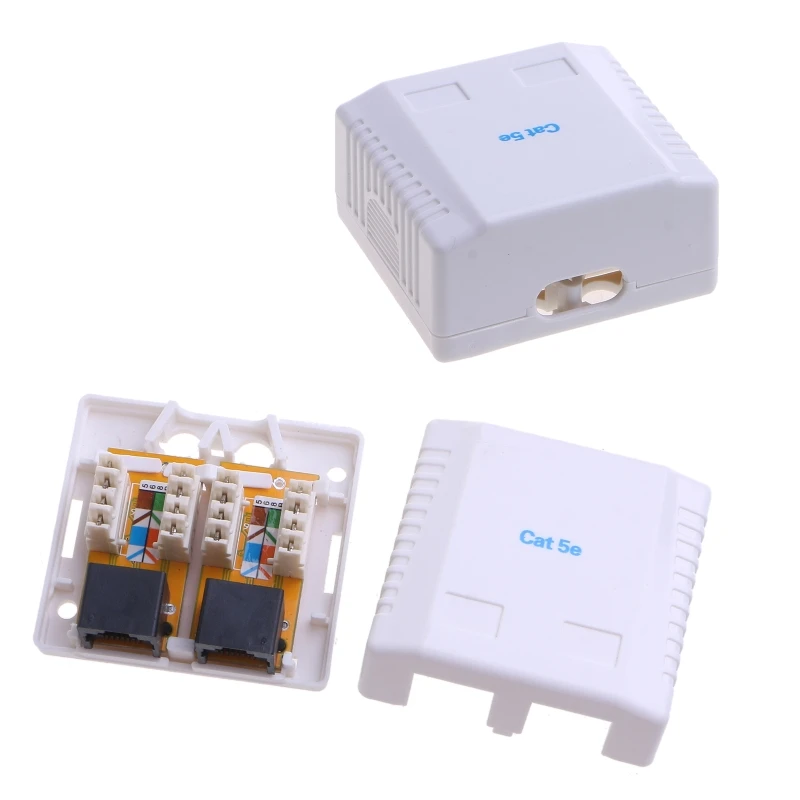 Cat6 RJ45 8P8C 커넥터 UTP 비 차폐 단일 포트 데스크탑 마운트 박스 CAT6 네트워크 모듈 정보 소켓