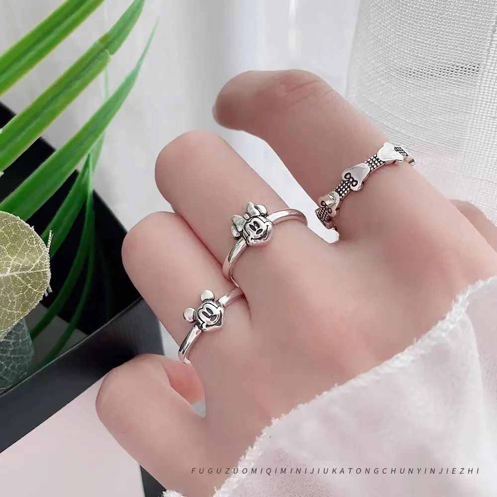 Disney Mickey Mouse Silver Ring Animation Mickey Cute