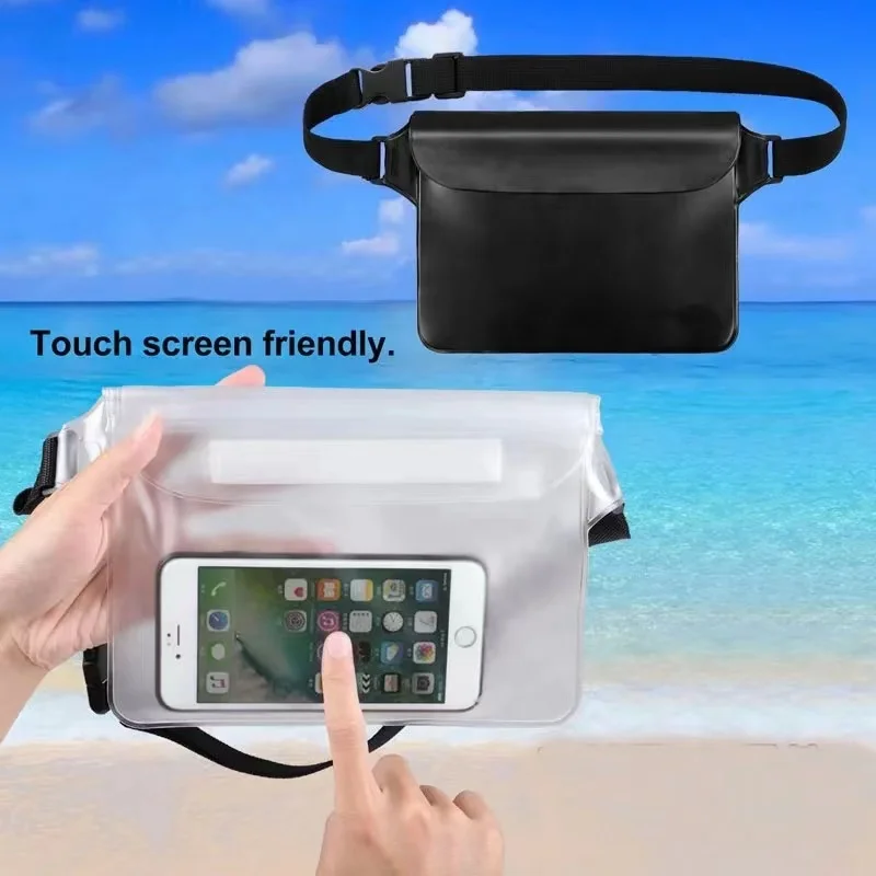 Sac étanche triple couche avec bandeau ajustable pour protection sous-marine et activités aquatiques