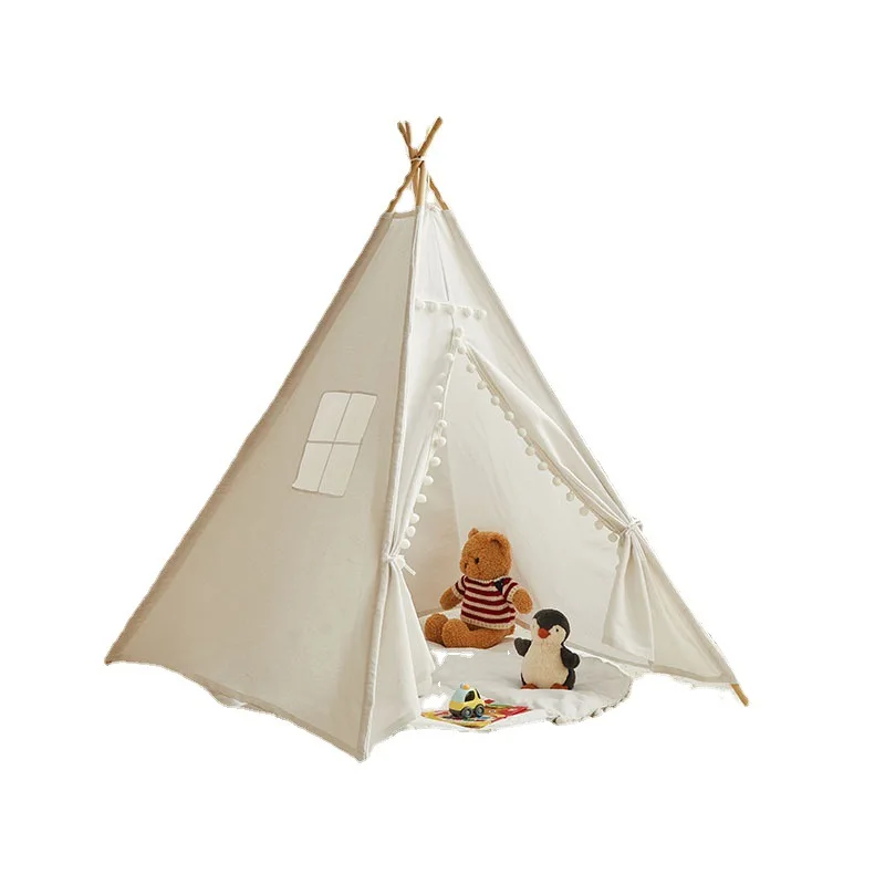 1.35m Tent For Kid Play House Wigwam for Children Portable Child Tipi Tents Teepee Toddler Ball Pit Girl Castle Play House 6