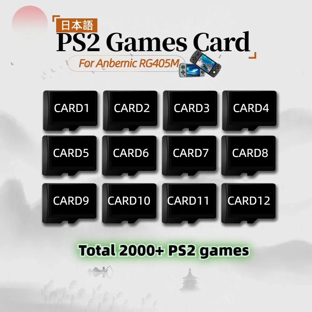 Ps2 Games Card Anbernic Rg405M Japan Version All Collection Tf Box Retro Handheld 512G 2000 + Memoria Open Source