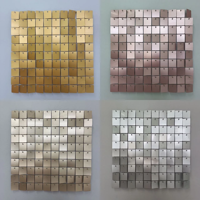 แผ่นผนังสี่เหลี่ยมแบบด้าน 6-30 ชิ้น/ชุด ฉากหลังงานวันเกิด งานแต่งงาน ถ่ายรูป จัดตกแต่ง 1