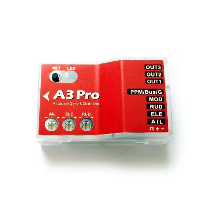 ABSQ-A3 Pro V2 RC 고정익/델타익 V-테일 비행기 비행 컨트롤러/엘리베이터용 6축 자이로 자이로스코프 안정기