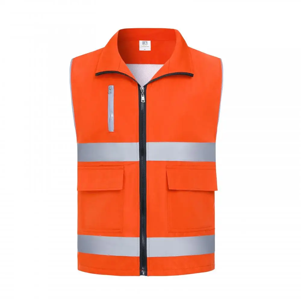 Safety Vest Reflective High Visibility Volunteer Work vest With Reflective Stripes workwear reflective Safety vest