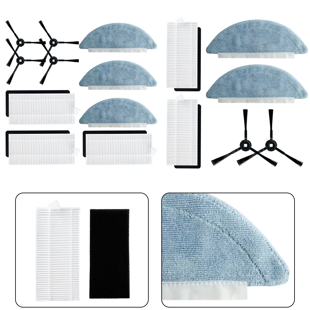 

Mop Cloths Filters Side Brushes Kit For RoboVac L35 Hybrid L35 Hybrid LR30 Hybird Robot Vacuum Household Floor Cleaner Part