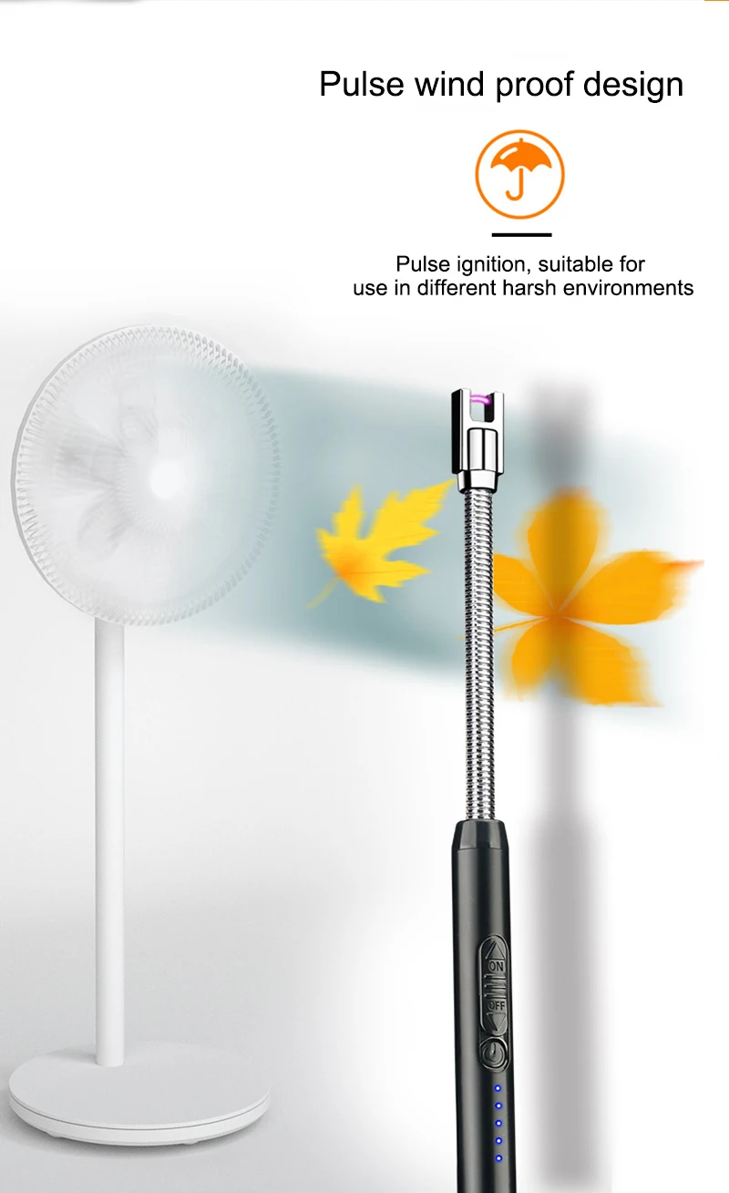 Description Picture 4 of item360° Electric Arc BBQ Lighter USB Windproof Flameless Plasma Ignition Long Lighters Gas Lighter For Candle Gas Stove No Gas Oil
