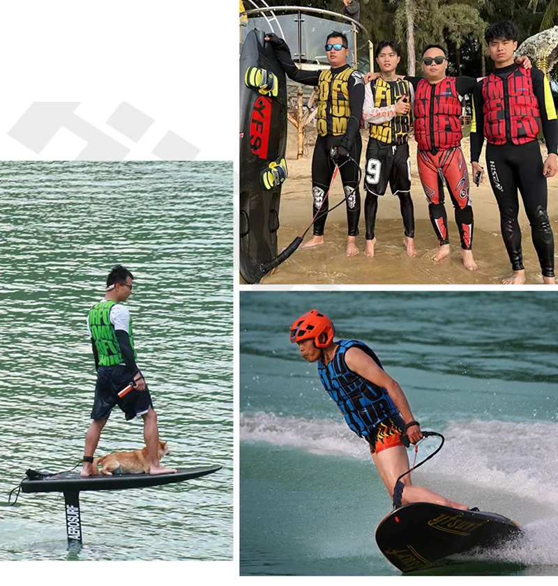 Life Jacket Adult Neoprene Buoyancy Surf Vest Water Sports Kayak Motorboat Drifting Vest Rescue Lifeguard