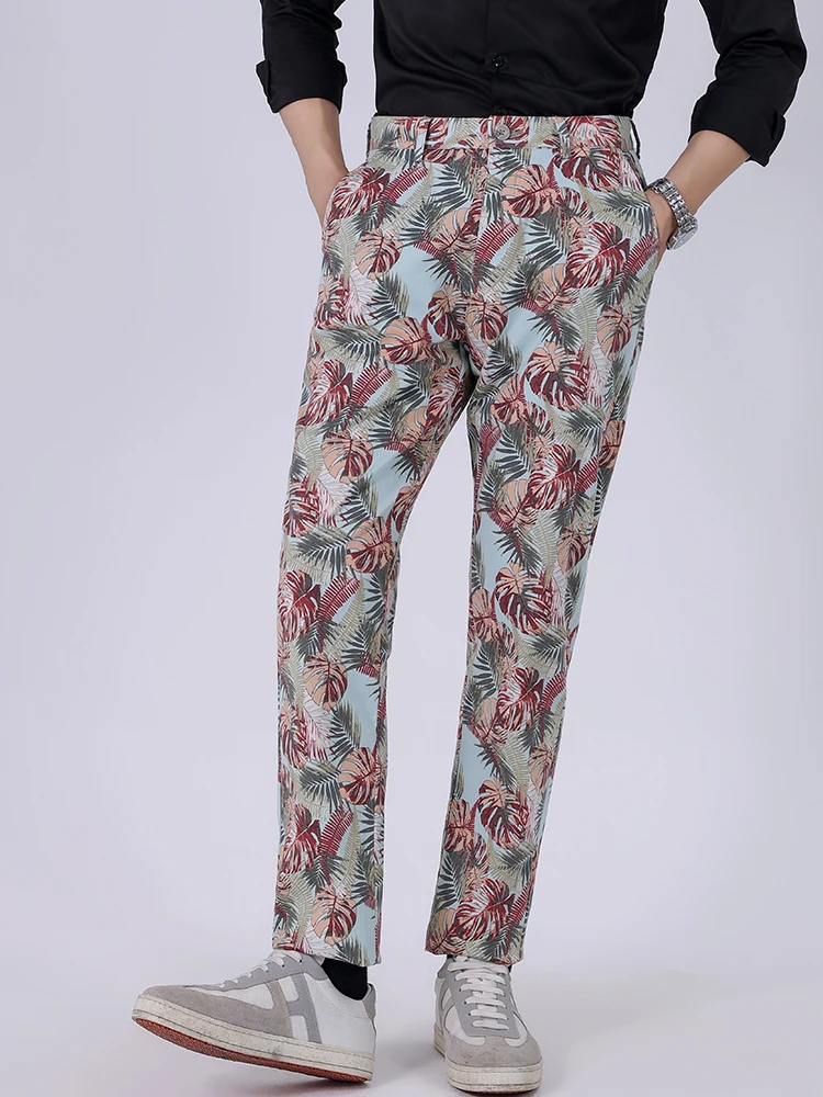 

Four Seasons High Quality Casual Pants Men Amazon For Trousers 3D Digital Baggy Straight Stretch Print
