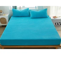Coral Velvet Bedsheet  Bedspread  Milk Velvet Mattress Protective Cover  Winter Plush Insulation Bedspread 6