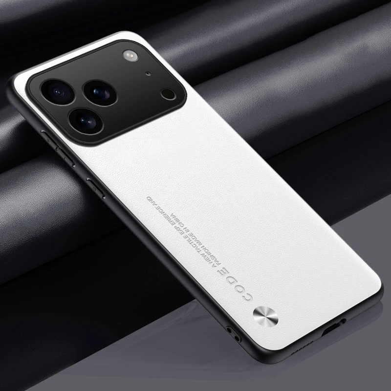 Luxury PU Leather Soft Back Phone Case - Plain Skin Design