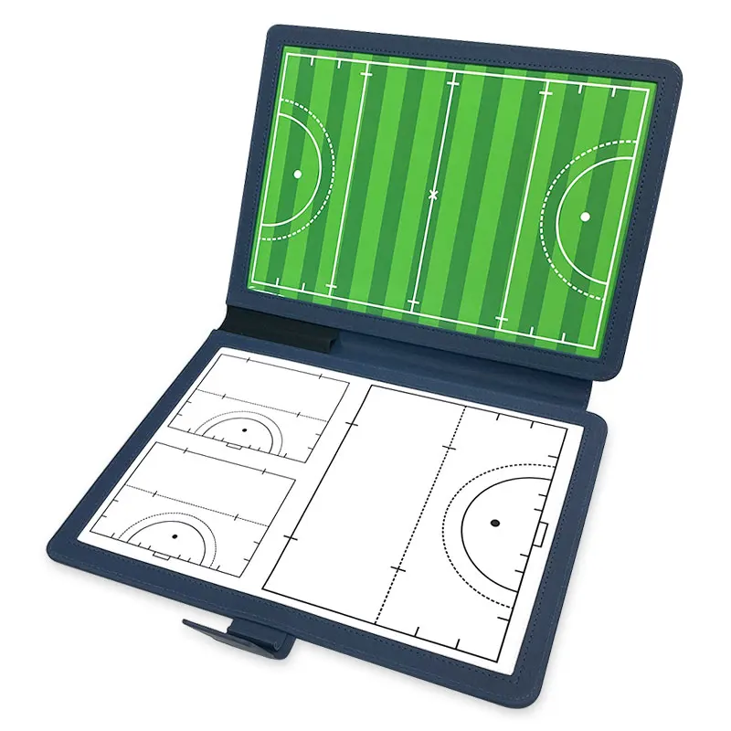 Folding hockey coaching board Double-sided magnetic writable erasable game training portable 12.6 x 9.6in strategy board