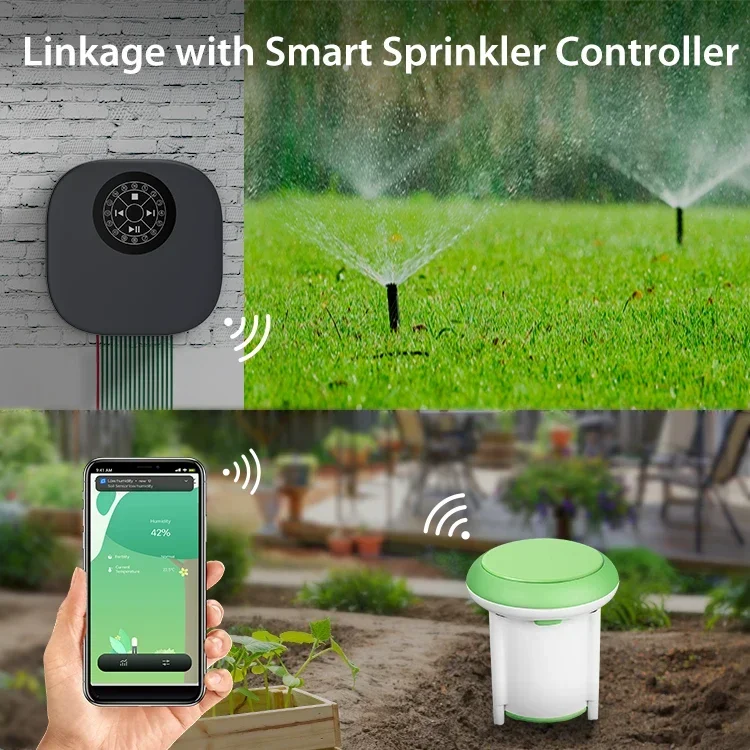 Tuya Smart Zigbee Soil Temperature And Humidity Monitor Sensor Waterproof Thermo