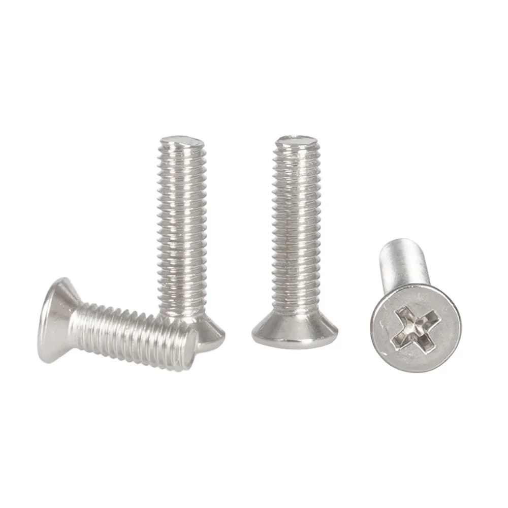 Metric Threaded Flat Philllips Small Screws Eyeglasses Watch Bolts Countersunk Stainless Steel Spectacle Screw M1 M1.4 M1.6 M2
