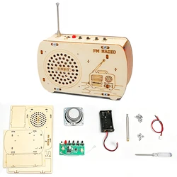 Vintage Wooden Radio DIY Kit - Educational STEM Building Toy & 3D Puzzle Craft (Radio Accessories)