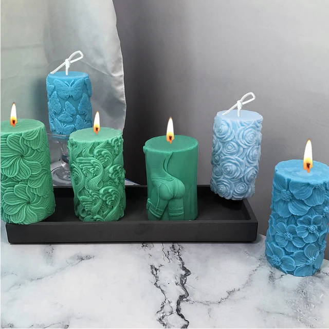 Silicone Molds Cylinder Candles  Silicone Molds Handmade Candles - Candle  Silicone - Aliexpress