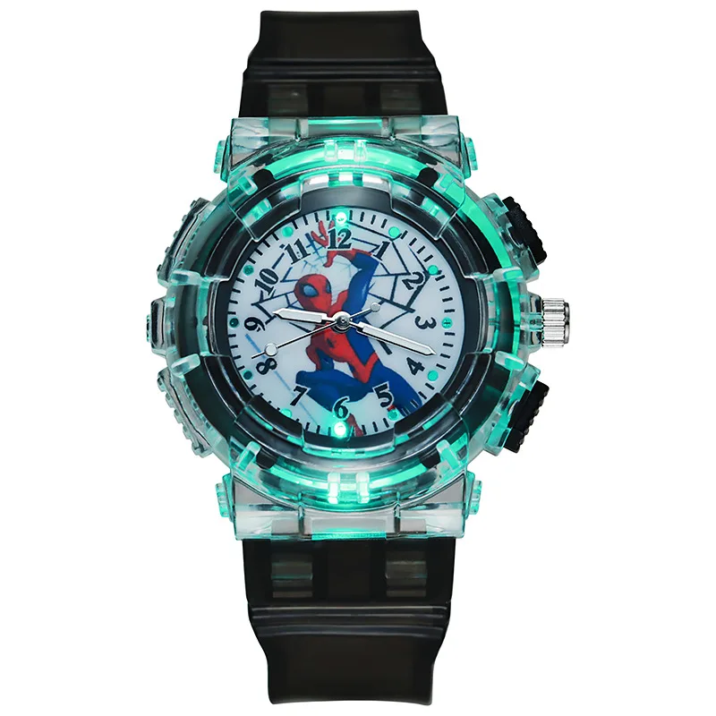 Spider Luminous Watch  Children‘s Hero Watch Cute Silicone Colorful Lights Watch Gifts for Girls Kids Watches 5
