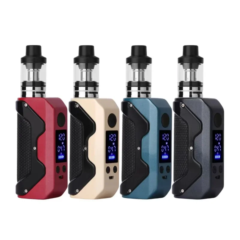 

E Cigarettes 1800mah Battery Vape Kit 120W Box Mod Adjustable Voltage with 3ml Tank Electronic Cigarettes Huge Vaporizer Vaper
