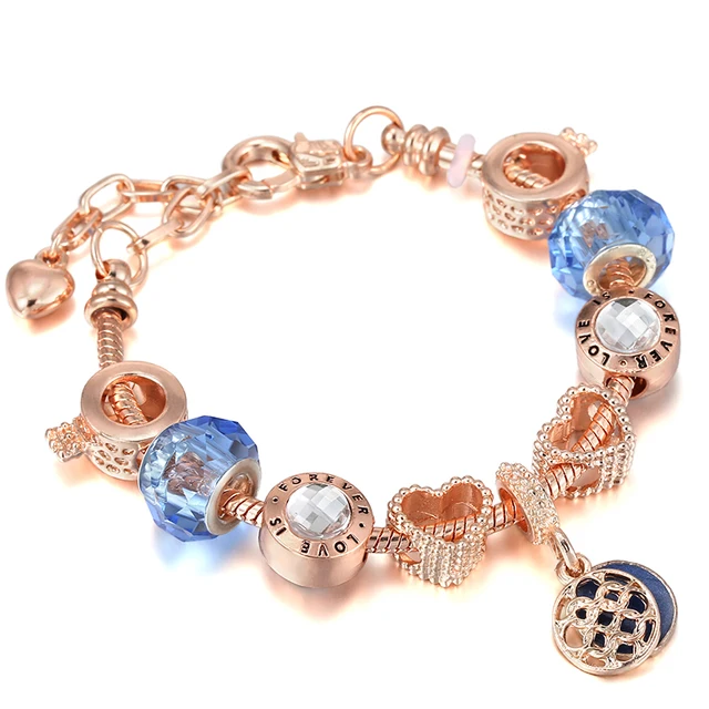 BAOPON-Bracelets à breloques coeur d'amour pour femme, perles Marano bricolage, bracelet fin, bijoux de mariage pour femme, amoureux, 2024