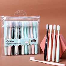 10pcs Tooth Brush Set Dental Oral Care Toothbrush Ten Pack Clean Toothbrush Adult Men Women Soft Toothbrush Bathroom Accessories