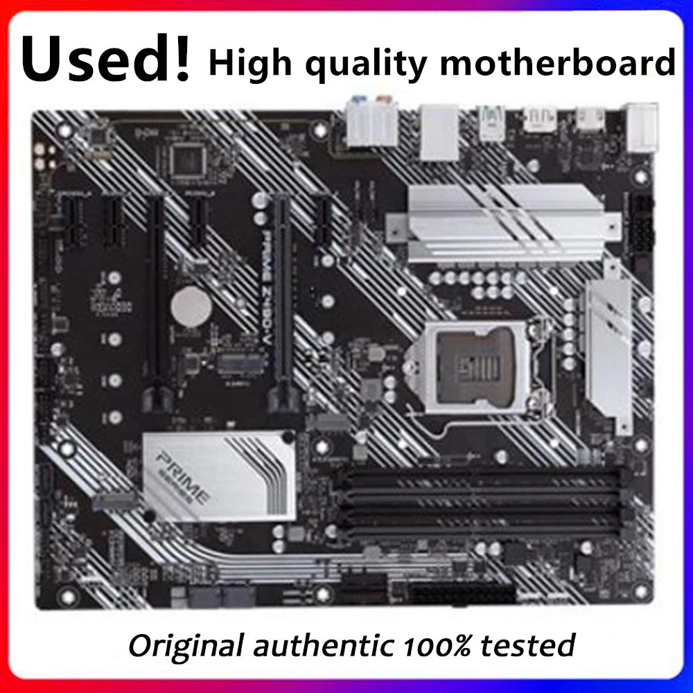 Per Prime Z490-V Originale Usato Desktop Intel Z490 128Gb Ddr4 Scheda Madre Lga 1200 I7/I5/I3 Usb3.0 Sata3