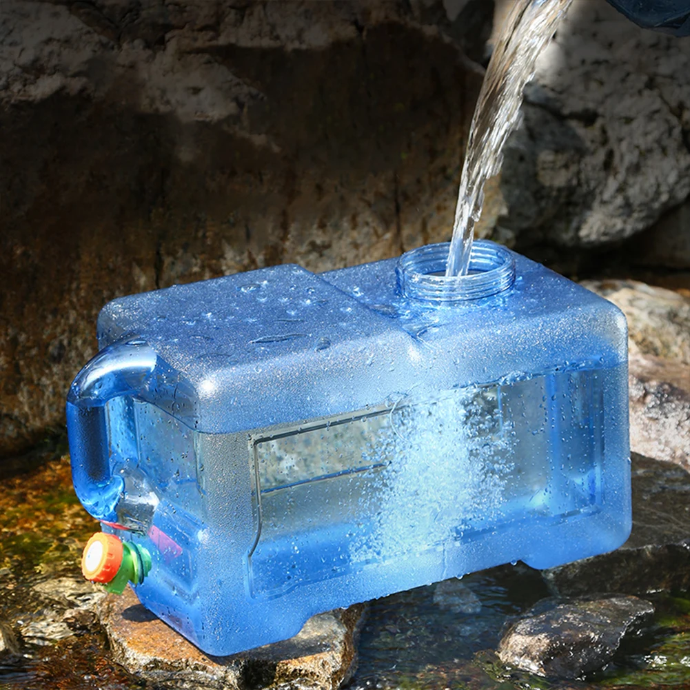 15/18/19/20/22/24/25L Car Water Bucket Large Capacity Drinking Water Bucket with Faucet Portable Car Driving Pure