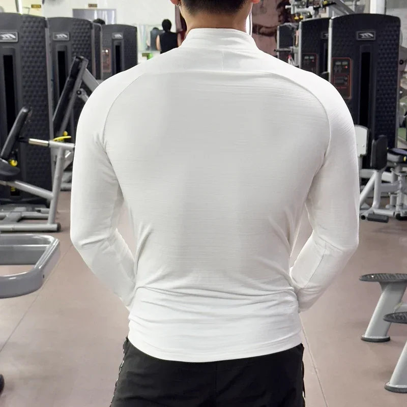 Men's Gym Tights Jacket Running Training Elastic Outerwear Outdoor Cycling Sweatshirt Dry Fit Breathable Compression Tops sports jacket men sports tights