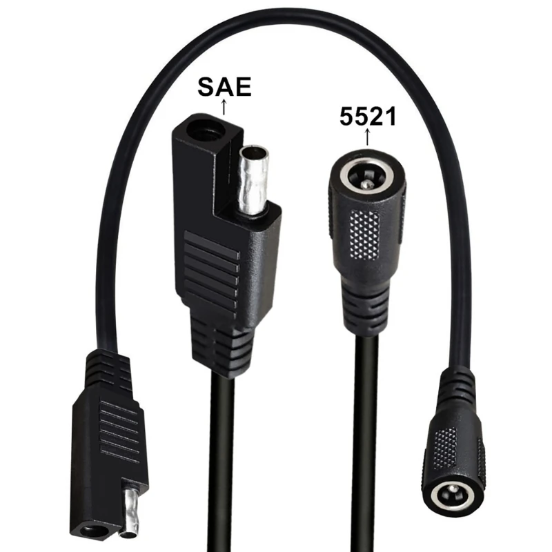 유연한 SAE 플러그 DC5.5x2.1 암 어댑터 케이블 DC5521 전원 공급 장치 코드 87HC