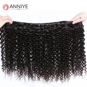 Kinky Curly Bundle Wholesale 1/3/4PCS Human Hair Extensions 100% Unprocessed Virgin Human Hair Weave Bundles For Women ANNIYE