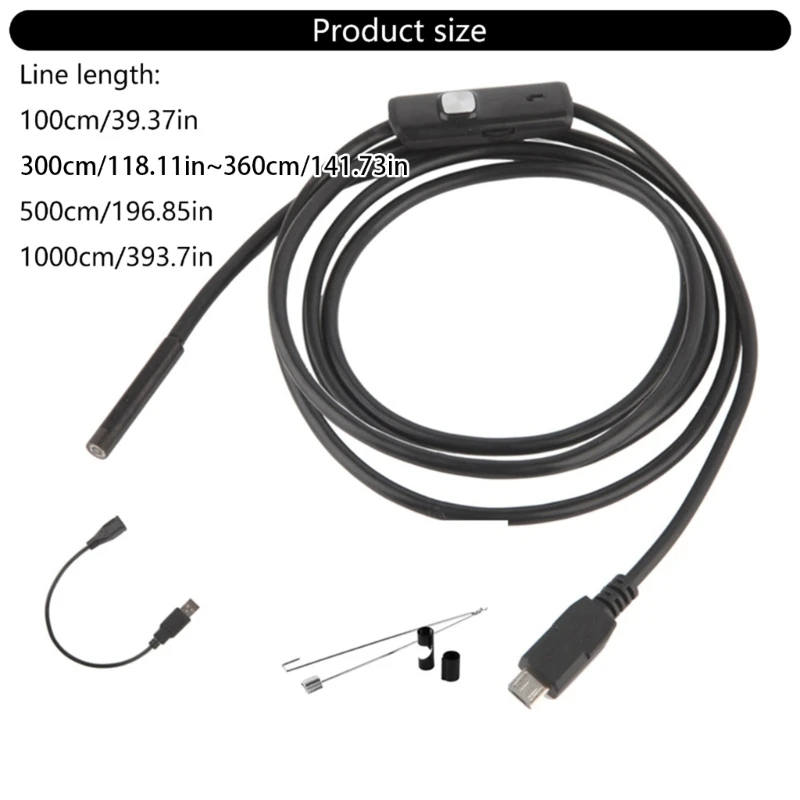 M68B 산업 내 내시경 검사 카메라, Borescope 하수도 카메라 IP67 방수 뱀 카메라 6 개 LED 조명