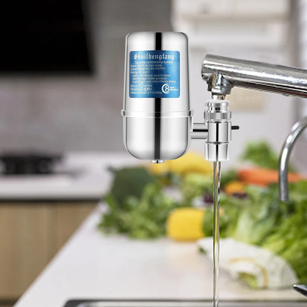 Kitchen Purifier Tap Filter for Home Use Scale Chlorine Heavy Metal Removal 6000L Multi-layered Water Purifier Filtration System water filters