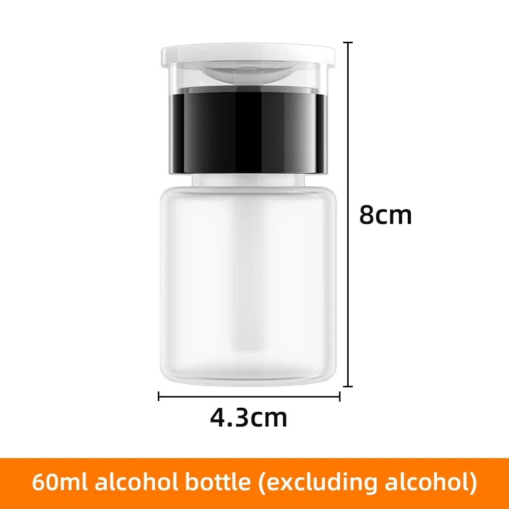 60/150/250ml 빈 알코올 병 리필 가능 프레스 펌프 병 투명 디스펜서 액체 클리너 도구(무알코올)