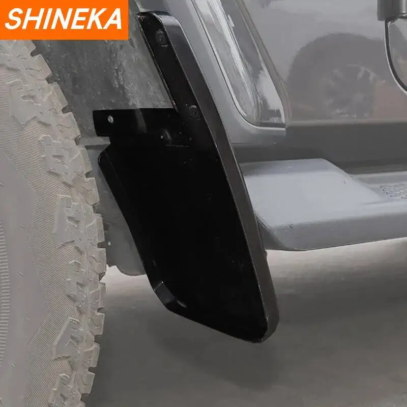 SHINEKA 지프 랭글러용 머드가드, JL 사하라 2018 2023 업 프론트 리어 머드플랩, 스플래시 가드 펜더, 외부 액세서리
