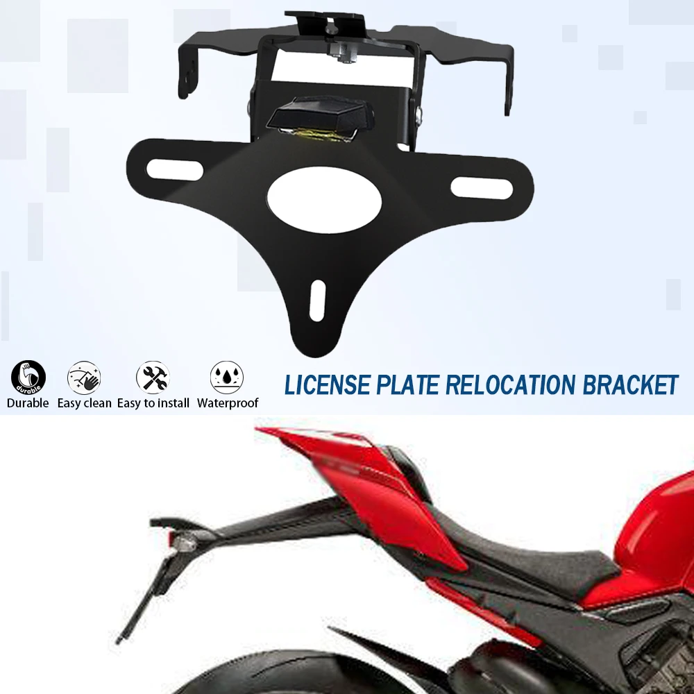 

Кронштейн держателя номерного знака для Ducati Panigale V4 SP 2021 2022 2023 2024 Panigale V4R, комплект для устранения крыла заднего хвоста