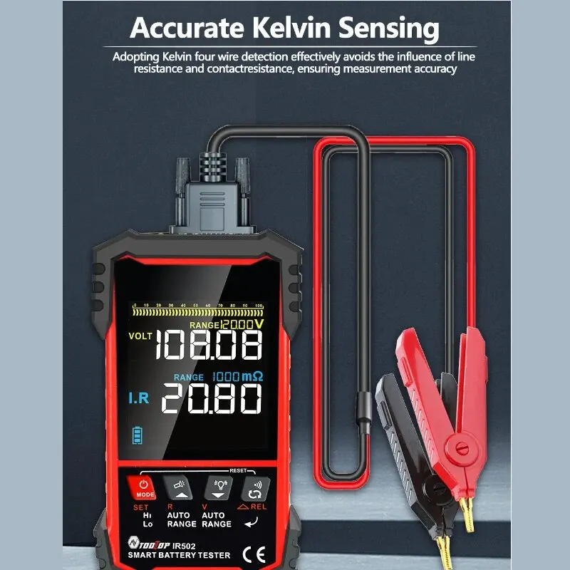 Resistance Tester TOOLTOP Lithium Battery Internal Resistance Tester