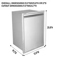 Built-in Outdoor Kitchen Trash Drawer W13.6XH26XD19 Inch Outdoor Kitchen Drawers Stainless Steel Flush Mount Roll Out Trash Draw 2