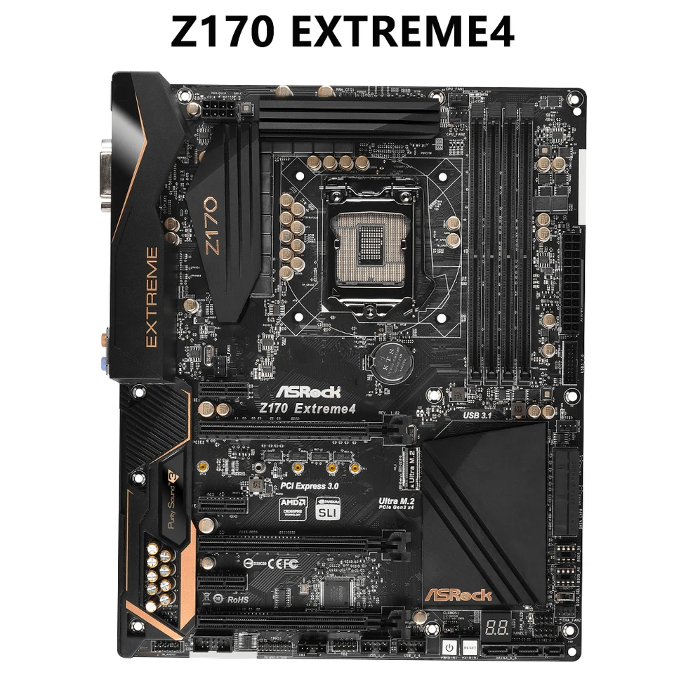 ★ Intel i7 6700K + ASRock Z170 Extreme4 ASRock Placas-mãe ATX DDR4 Z170 EXTREME4 | Amazon.com.br