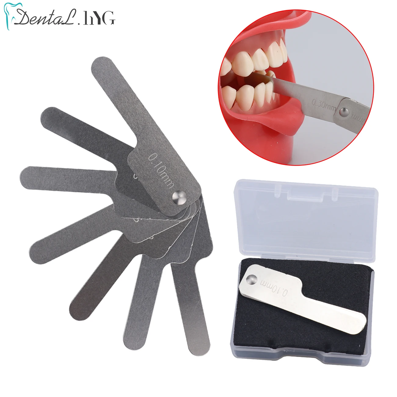 Dental Interproximal Measuring Ruler Measure Tooth Gap Stainless Steel