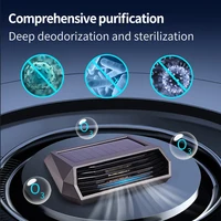 Purificateur d'air solaire pour voiture, élimination des odeurs d'ozone et d'ions négatifs, supporter ficateur d'air avec plaque d'immatriculation de stationnement temporaire, chargement USB 2