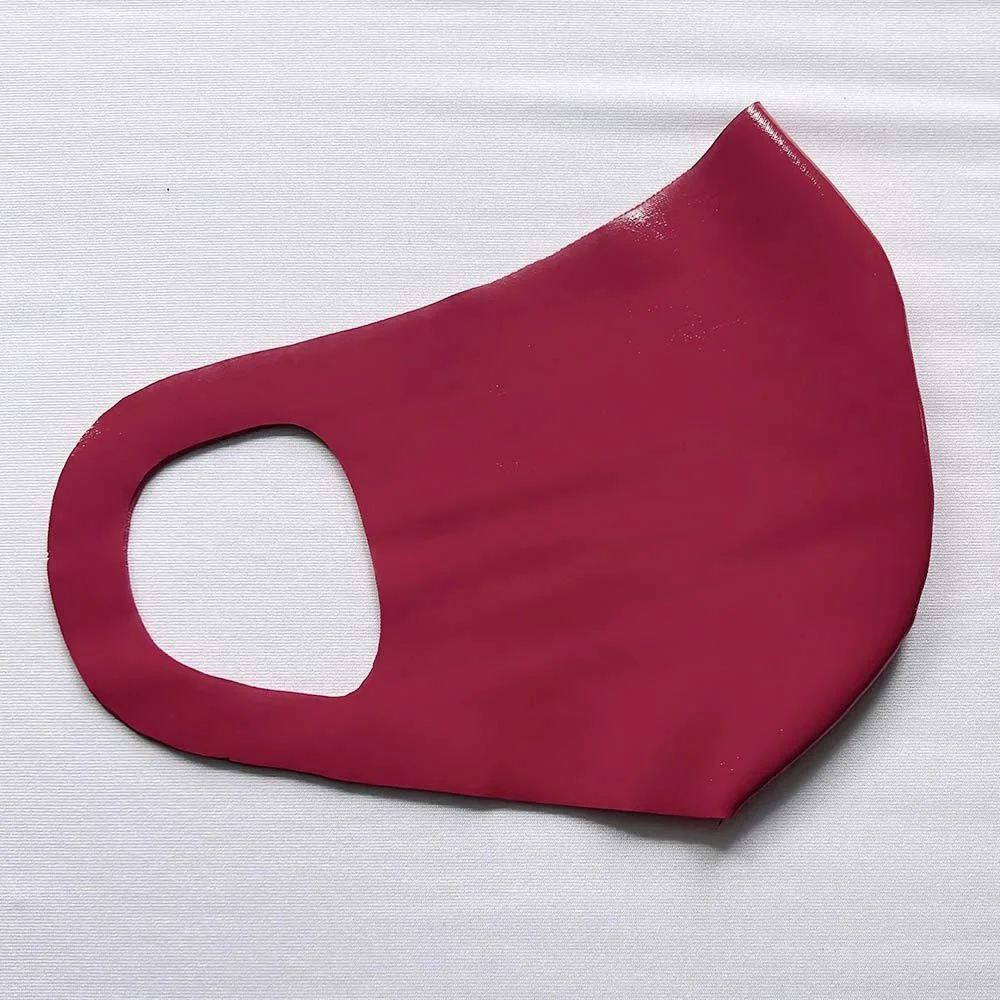 Fashion Decorative Waterproof Mask PU Faux Leather Washable Adult Face Mask