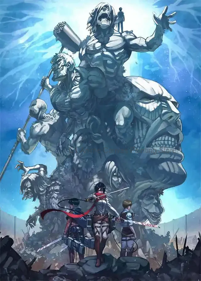 Anime Attack on Titan Final Season Aesthetic Canvas Art