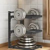 Kitchen Pot Holder Under Sink Multi-Layer Metal Storage Rack Countertop Frying Pan Rice Cooker Dishes Cutlery Organizer Rack 4