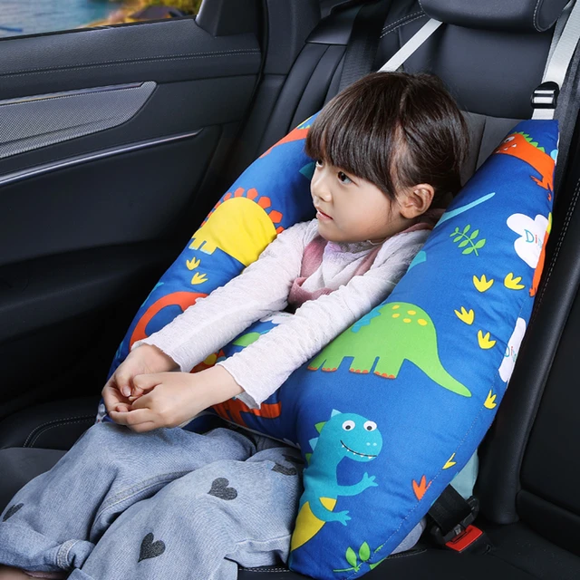 Oreiller de repos de sauna de voiture de dinosaure de bande dessinée pour  des enfants, coussin