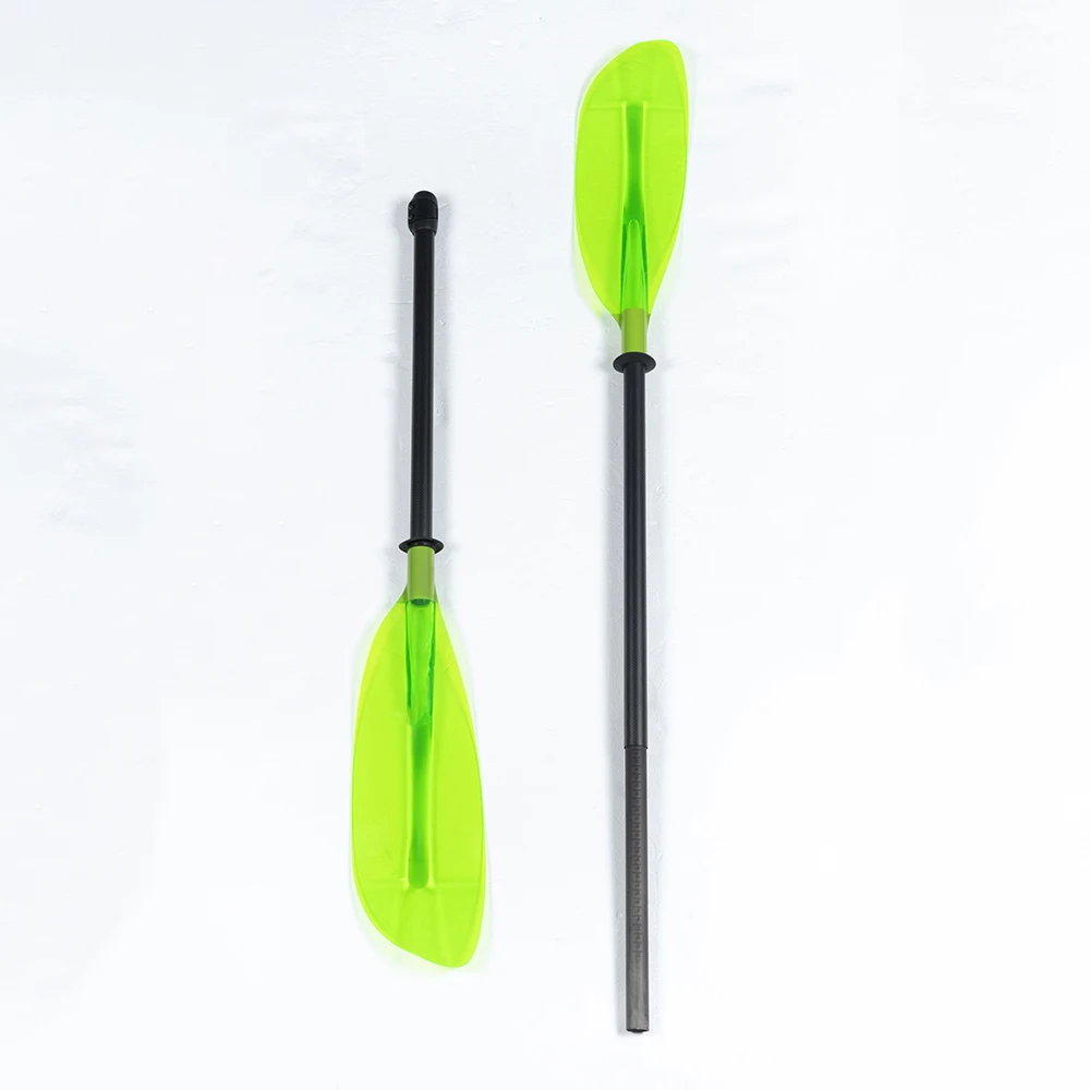 Transparent green Color Blade Kayak Paddle Surf Finberglass Shaft Oar for Canoe 2-Section Pad Inflatable Stand Up Paddle 2