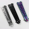 Foldable Comb Stainless Steel Practice Training Butterfly Knife Comb Beard Moustache Brushe Salon Hairdressing Styling black new 6