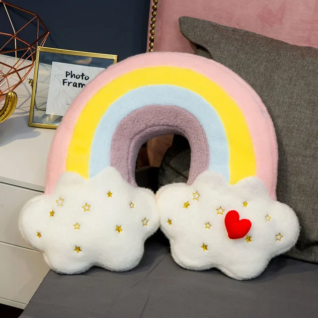 cloud cute sun star throw rainbow plush baby kids bedroom decoration toy pillow sofa cushion