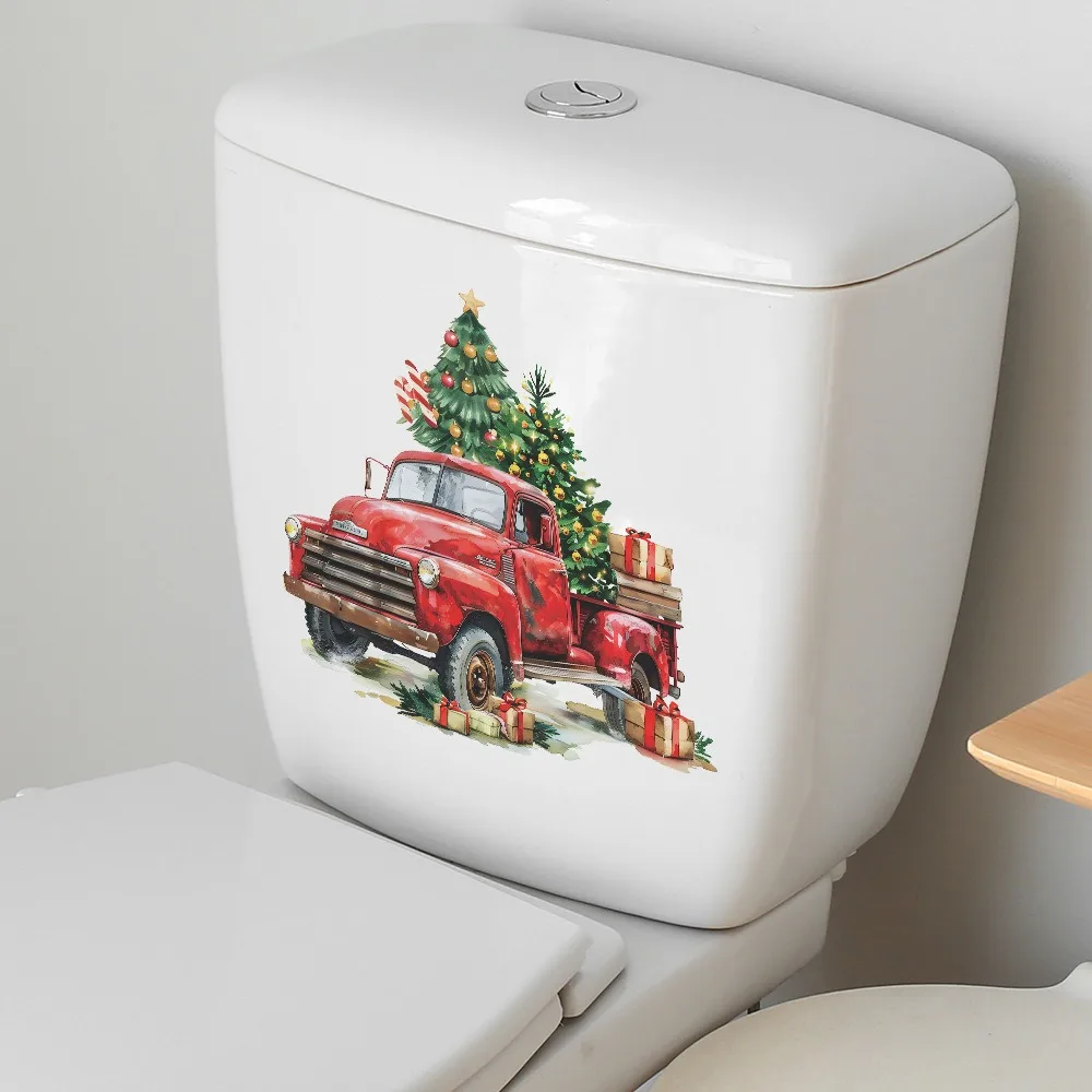 Christmas car Christmas tree Bedroom toilet stickers home decoration wall stickers self-adhesive