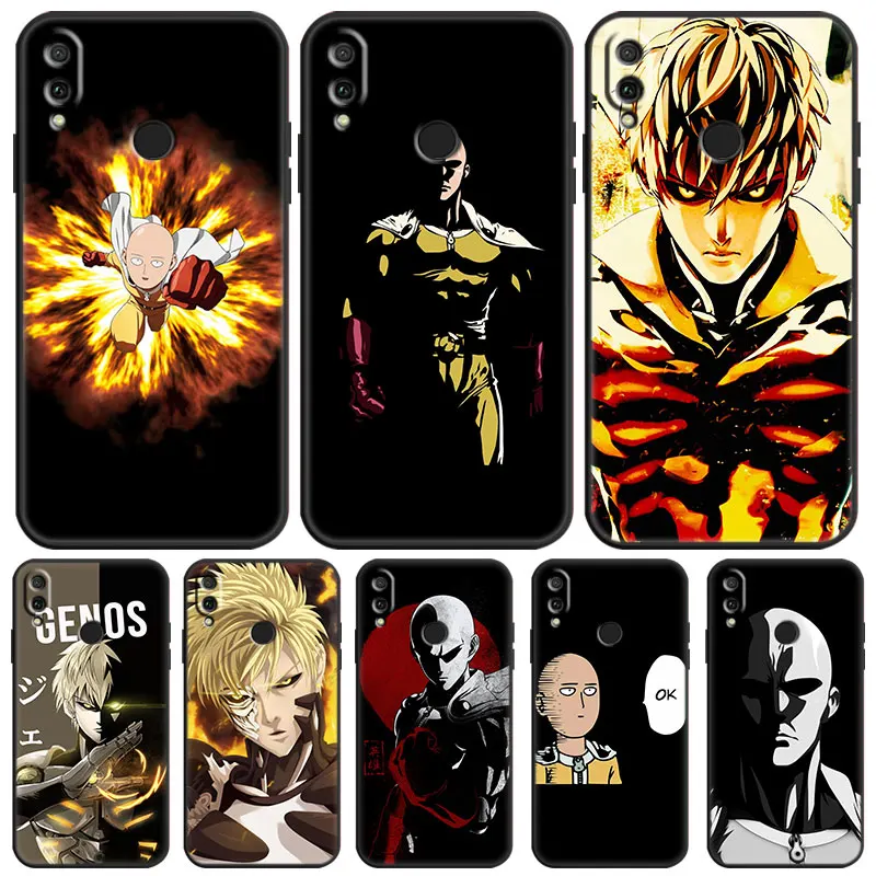 Чехол с рисунком из аниме One Punch Man Genos для Honor X6 4G X7 4G X8 X9 4G Φ Huawei Y9 Y7 Y5 Y6 Y7 Y8 A S P Prime 2018 2019 2020 черный мягкий