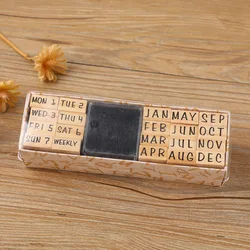 40-Piece Wooden Stamp Set: Vintage Typewriter Numbers & Letters (Days and months)
