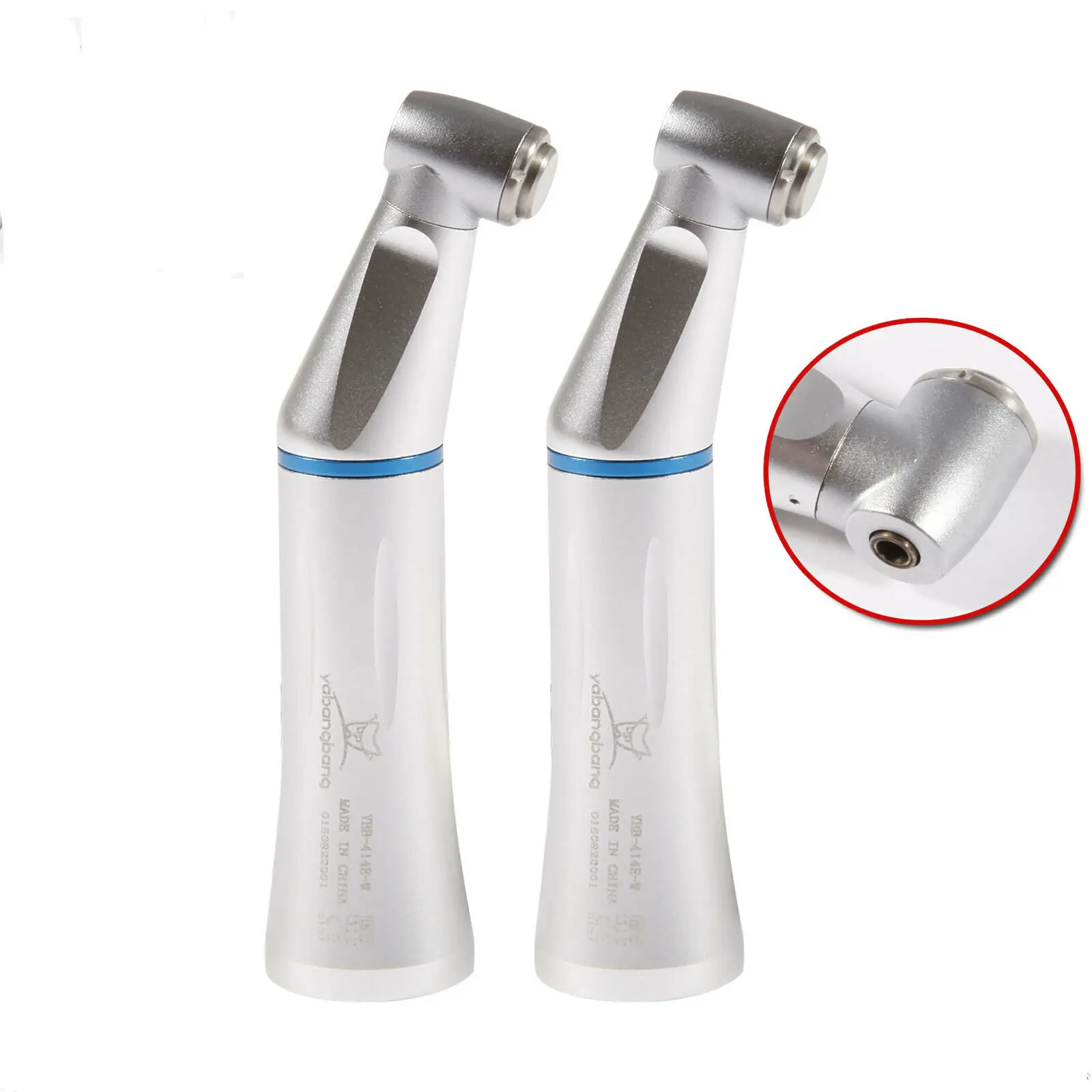 

2PCS Dental Slow Low Speed Contra Angle Handpiece 1:1 Ratio Push Button Inner Water Spary Turbine Nsk Style