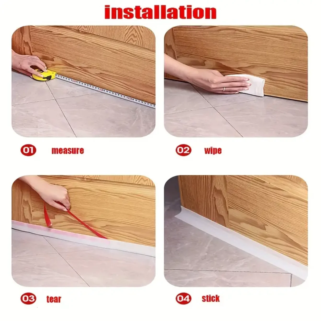 Door Bottom Seal Strip - Windproof Double Protector & Gap Guard for Home Doors and Showers
